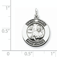 Goldia Sterling Silver Antiqued Saint Mark Medal