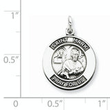 Goldia Sterling Silver Antiqued Saint Mark Medal