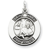 Goldia Sterling Silver Antiqued Saint Mark Medal