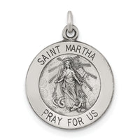 Saris and Things 925 Sterling Silver Antiqued Saint Martha Medal