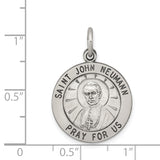 Saris and Things 925 Sterling Silver Antiqued Saint John Neumann Medal