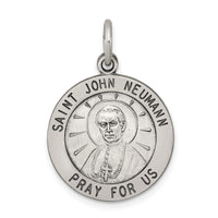 Saris and Things 925 Sterling Silver Antiqued Saint John Neumann Medal