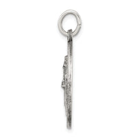 Saris and Things 925 Sterling Silver Antiqued Saint Patrick Medal