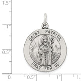 Saris and Things 925 Sterling Silver Antiqued Saint Patrick Medal