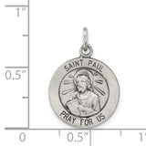 Saris and Things 925 Sterling Silver Antiqued Saint Paul Medal