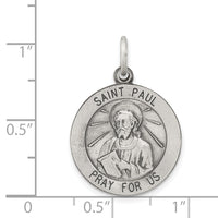 Saris and Things 925 Sterling Silver Antiqued Saint Paul Medal