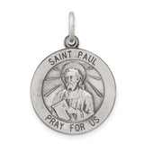 Saris and Things 925 Sterling Silver Antiqued Saint Paul Medal