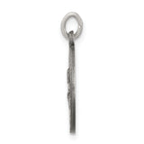 Saris and Things 925 Sterling Silver Antiqued Saint Peter Medal