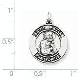 Goldia Sterling Silver Antiqued Saint Peter Medal