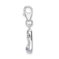 Sterling Silver Swarovski Element Music Note w/ Lobster Clasp Charm