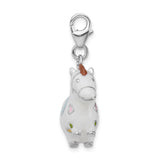 Goldia Sterling Silver and Enamel Horse W/Lobster Claw Clasp Charm