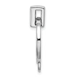 Sterling Silver CZ Charm Holder Pendant