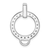 Sterling Silver CZ Charm Holder Pendant