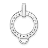Sterling Silver CZ Charm Holder Pendant
