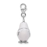 Goldia Sterling Silver and Enamel Chicken W/Lobster Claw Clasp Charm