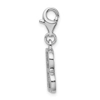 Sterling Silver CZ Letter B W/Lobster Claw Clasp Clasp Charm Charms