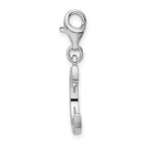 Sterling Silver CZ Letter C W/Lobster Claw Clasp Clasp Charm Charms