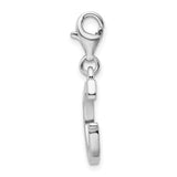 Sterling Silver CZ Letter G with Lobster Clasp Charm