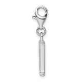 Sterling Silver CZ Letter H W/Lobster Claw Clasp Clasp Charm Charms