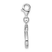 Amore La Vita Sterling Silver Rhodium-plated CZ Letter S Initial Charm