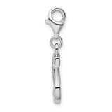 Amore La Vita Sterling Silver Rhodium-plated CZ Letter S Initial Charm