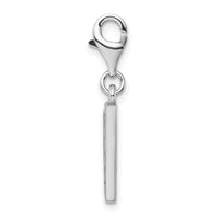 Sterling Silver CZ Letter V W/Lobster Claw Clasp Clasp Charm Charms