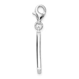 Amore LaVita Sterling Silver CZ Letter Y with Lobster Clasp Charm