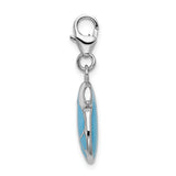 Goldia Sterling Silver Enameled Shirt W/Lobster Claw Clasp Charm