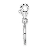 Couture Jewelers- 925 Sterling Silver Rhodium Plated Alphabet Pendant- D Letter Charm with Lobster Claw Clasp Fine Jewelry Design for Men or Women (33mm x 8mm)