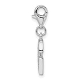 Goldia Sterling Silver CZ Letter G w/Lobster Claw Clasp Charm