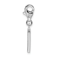 Sterling Silver CZ Letter H W/Lobster Claw Clasp Clasp Charm Charms