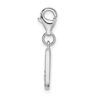 Adornica Diamonds Sterling Silver Amore La Vita Rhodium-plated CZ Letter J Initial Charm