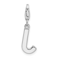 Adornica Diamonds Sterling Silver Amore La Vita Rhodium-plated CZ Letter J Initial Charm