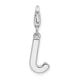 Adornica Diamonds Sterling Silver Amore La Vita Rhodium-plated CZ Letter J Initial Charm