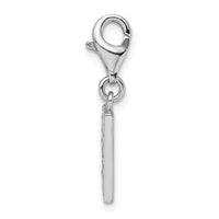 Amore La Vita Sterling Silver Rhodium-plated CZ Letter N Initial Charm