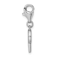Sterling Silver CZ Letter P W/Lobster Claw Clasp Clasp Charm Charms