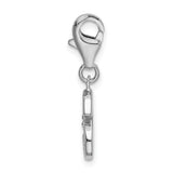 Sterling Silver CZ Letter S W/Lobster Claw Clasp Clasp Charm Charms