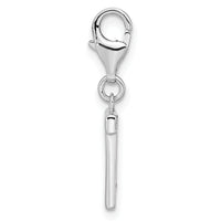 Sterling Silver CZ Letter T W/Lobster Claw Clasp Clasp Charm Charms