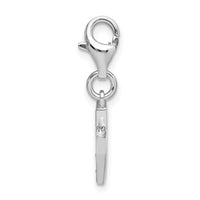Sterling Silver CZ Letter Y W/Lobster Claw Clasp Clasp Charm Charms