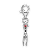 Goldia Sterling Silver Enameled Reindeer Charm