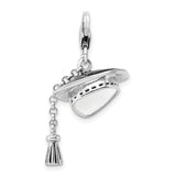 Graduation Cap Charm in Sterling Silver