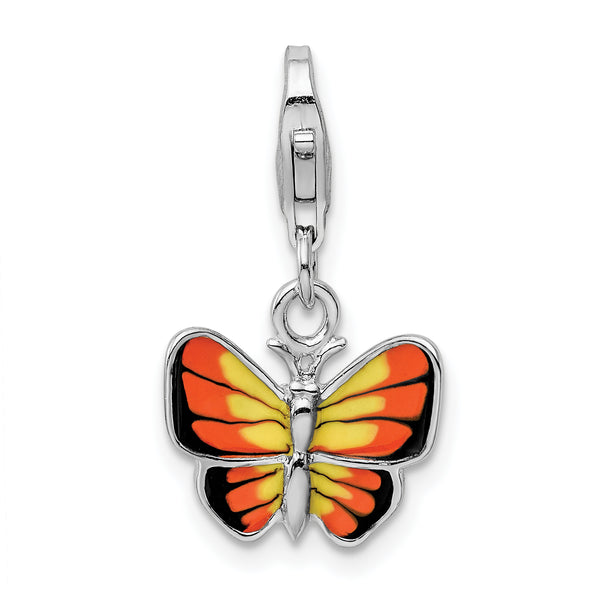 Goldia Sterling Silver and Enameled Butterfly Charm