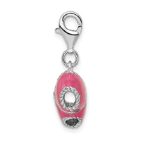 Goldia Sterling Silver Pink Enameled 3D Bikini Bottom Charm