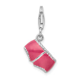 Goldia Sterling Silver Pink Enameled 3D Bikini Bottom Charm