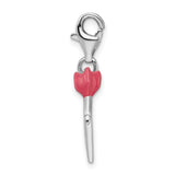 925 Sterling Silver And Enameled Bullseye Charm