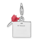 925 Sterling Silver And Enameled Bullseye Charm