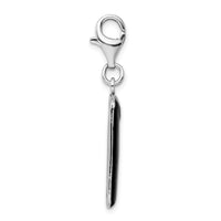Goldia Sterling Silver Black Enameled 3D Cell Phone Charm