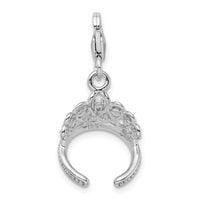 Swarovski Element Tiara Charm in Sterling Silver