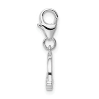 925 Sterling Silver Enameled Rainbow with Lobster Clasp Charm