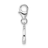 925 Sterling Silver Enameled Rainbow with Lobster Clasp Charm